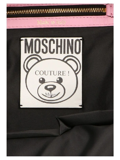 Shop Moschino Women's Pink Polyester Backpack