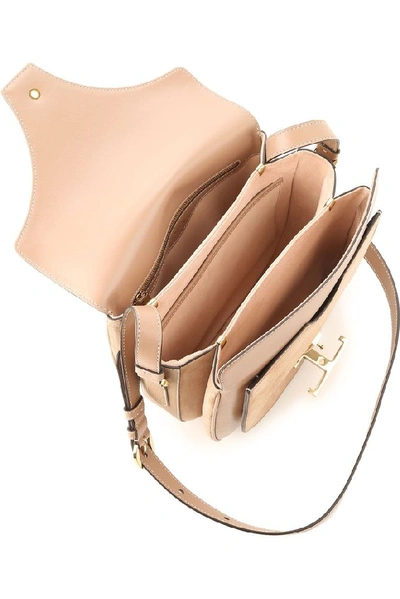 Shop Tod's Women's Beige Leather Shoulder Bag