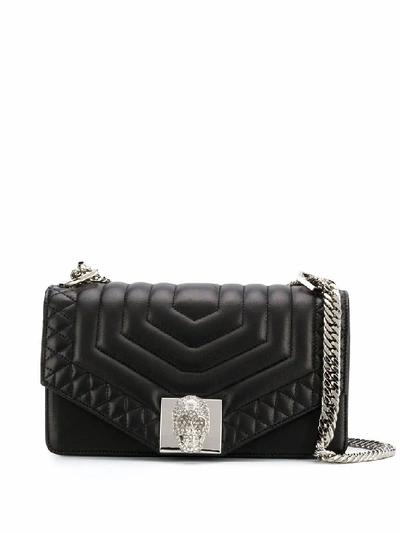 Shop Philipp Plein Women's Black Leather Shoulder Bag