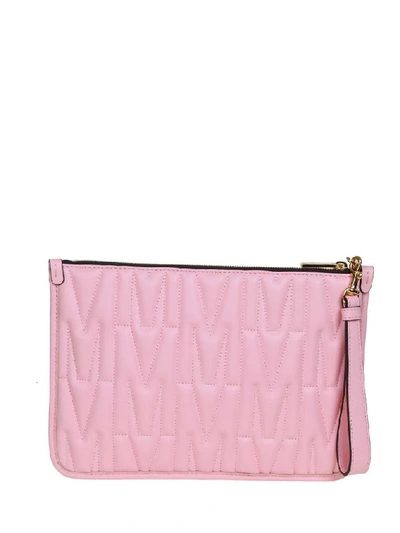 Shop Moschino Women's Pink Leather Pouch