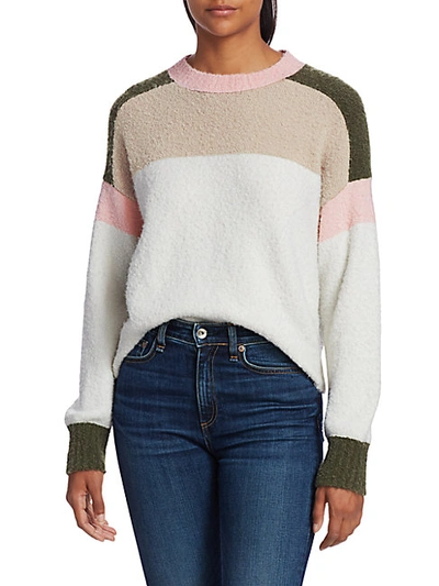 Shop Rag & Bone Lilou Colorblock Sweater In Grey Ice