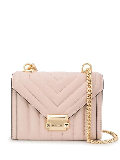 Shop Michael Kors Women's Pink Leather Shoulder Bag
