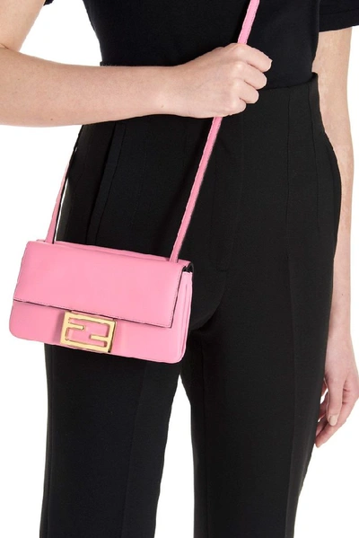 Shop Fendi Women's Pink Leather Shoulder Bag