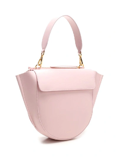 Shop Wandler Women's Pink Leather Shoulder Bag