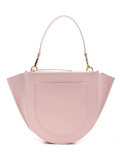 Shop Wandler Women's Pink Leather Shoulder Bag