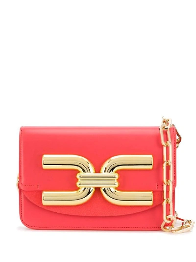 Shop Elisabetta Franchi Women's Red Leather Shoulder Bag