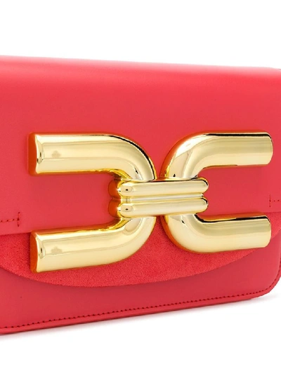 Shop Elisabetta Franchi Women's Red Leather Shoulder Bag