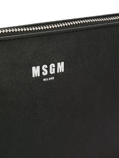 Shop Msgm Women's Black Polyurethane Shoulder Bag