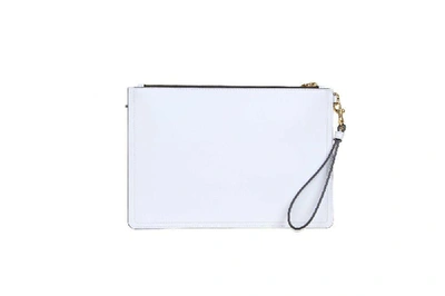 Shop Moschino Women's White Leather Pouch