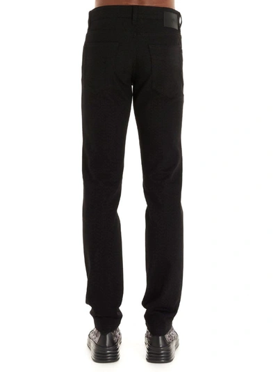 Shop Fendi Men's Black Cotton Jeans