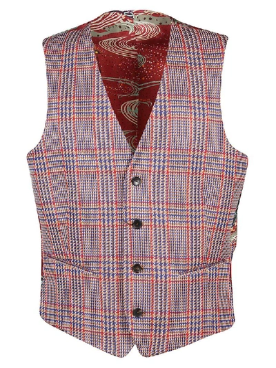 Shop Etro Men's Red Cotton Vest