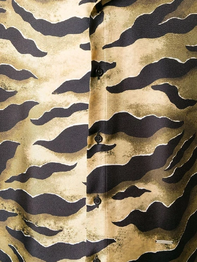 Shop Dsquared2 Men's Bronze Silk Shirt