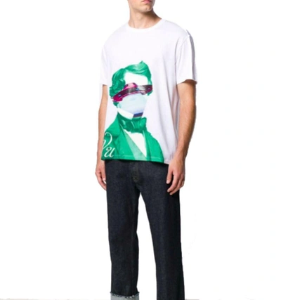 Shop Valentino Men's White Cotton T-shirt