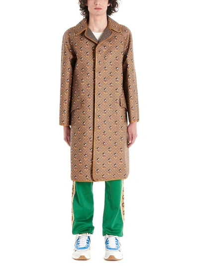 Shop Gucci Men's Brown Cotton Coat