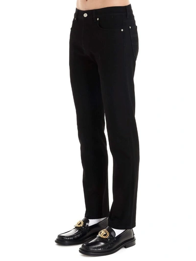 Shop Versace Men's Black Cotton Pants