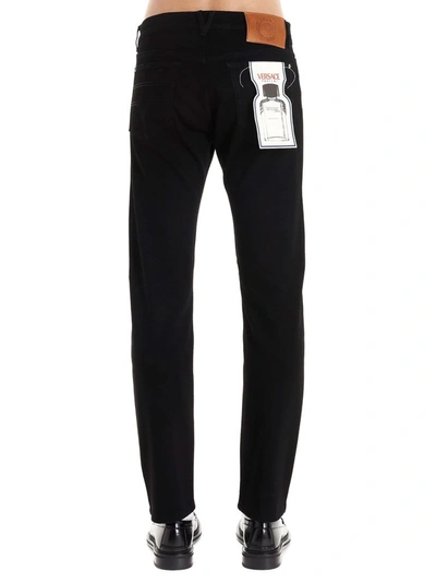 Shop Versace Men's Black Cotton Pants