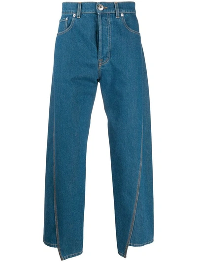 Shop Lanvin Men's Blue Cotton Jeans