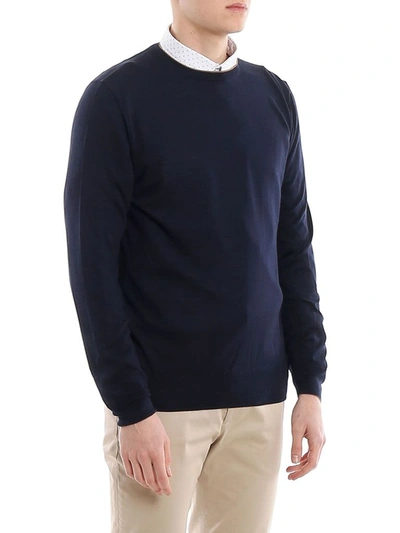 Shop Eleventy Men's Blue Wool Sweater