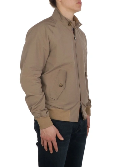 Shop Baracuta Men's Beige Cotton Outerwear Jacket