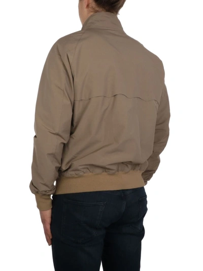 Shop Baracuta Men's Beige Cotton Outerwear Jacket