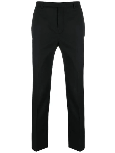 Shop Saint Laurent Slim Fit Tailored Trousers In Black