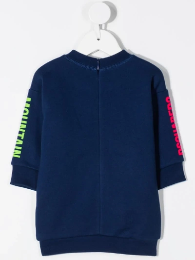 Shop Dsquared2 Graphic-print Sweatshirt Dress In Blue