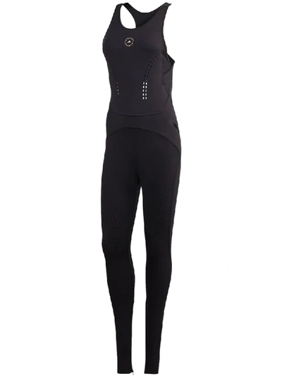 Shop Adidas By Stella Mccartney All-in-one Workout Jumpsuit In Black