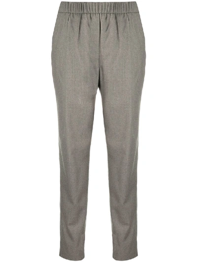 Shop Fabiana Filippi Straight-leg Tailored Trousers In Grey