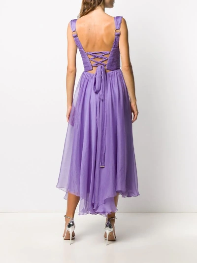 Shop Maria Lucia Hohan Sorena Midi Dress In Purple