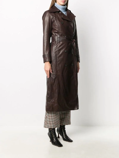 Shop Arma Nataly Double Breasted Coat In Brown