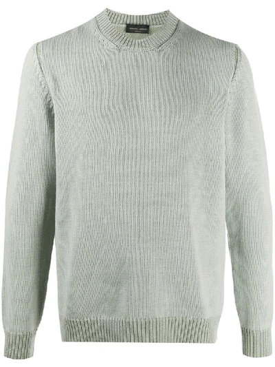 Shop Roberto Collina Crew-neck Merino Wool Jumper In Green