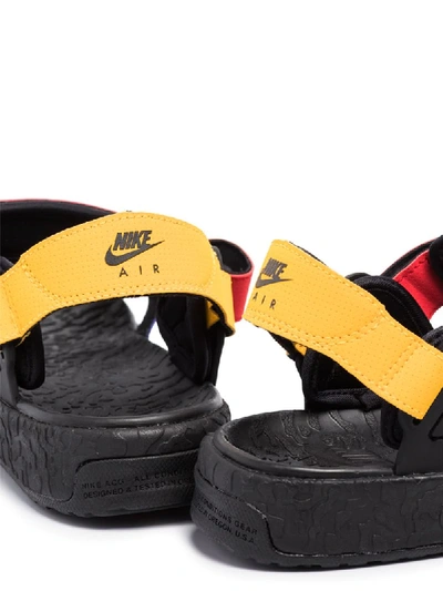 Shop Nike Deschutz Touch Strap Sandals In Black