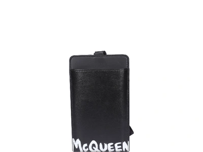 Shop Alexander Mcqueen Mcqueen Graffiti Phone Case In Black