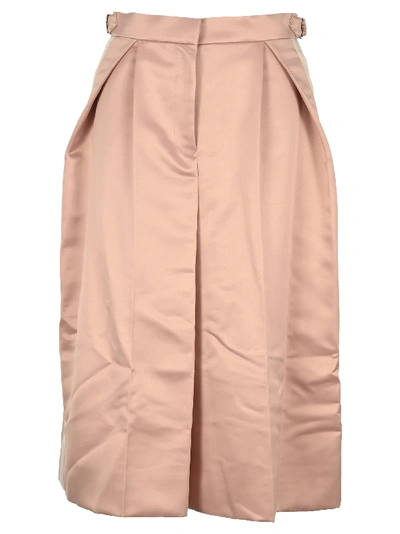 Shop Sacai Side Band A-line Midi Skirt In Pink