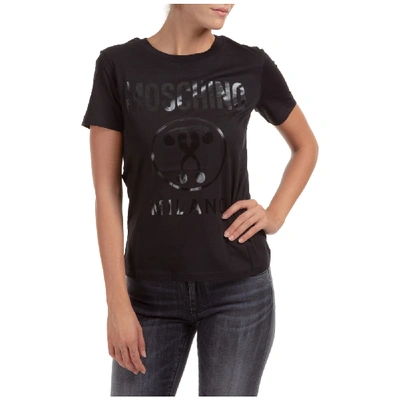 Shop Moschino Double Question Mark T-shirt In Nero