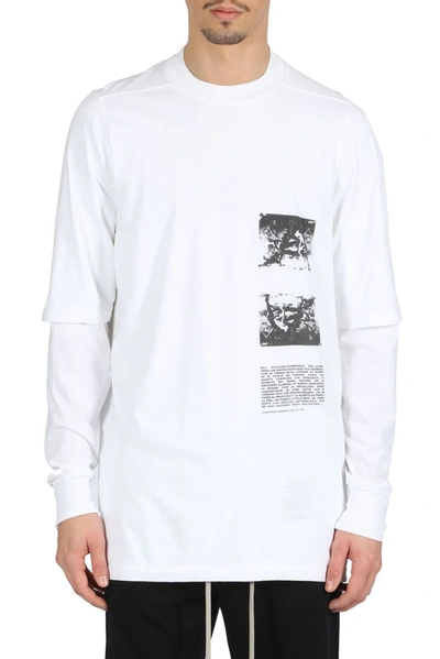 Shop Rick Owens Drkshdw Drkshdw By Rick Owens Men's White Cotton T-shirt