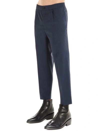 Shop Ami Alexandre Mattiussi Men's Blue Wool Pants