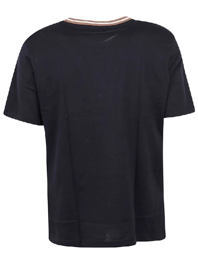 Shop Eleventy Men's Blue Cotton T-shirt