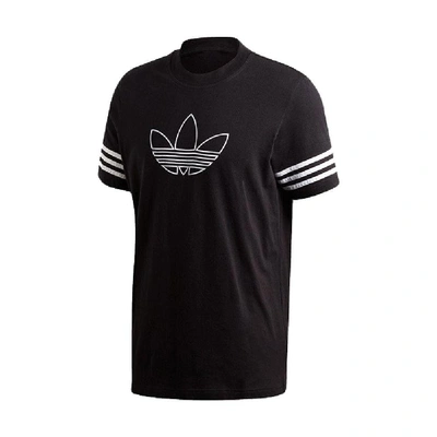 Adidas Originals T-shirt With Outline Trefoil Logo Black | ModeSens
