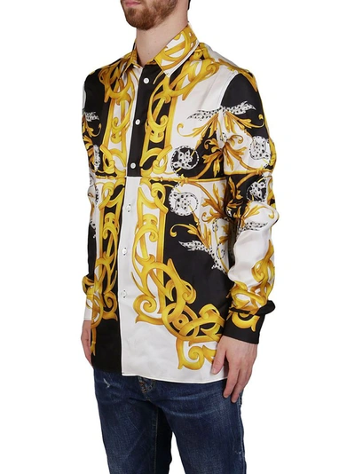 Shop Versace Men's Multicolor Silk Shirt