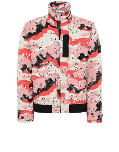 Shop Stone Island Men's Multicolor Cotton Outerwear Jacket