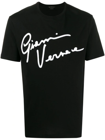 Shop Versace Men's Black Cotton T-shirt