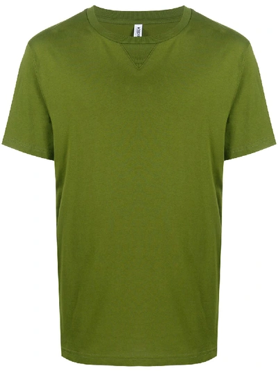Shop Moschino Logo-tape Cotton T-shirt In Green