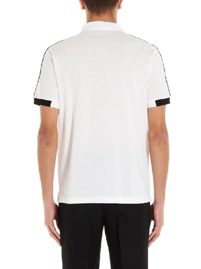 Shop Prada Men's White Cotton Polo Shirt