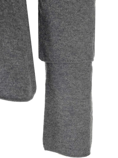 Shop Comme Des Garçons Shirt Men's Grey Wool Sweater