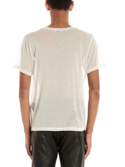 Shop Saint Laurent Men's White Cotton T-shirt