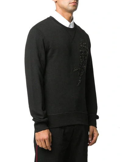 Shop Alexander Mcqueen Men's Black Cotton Sweatshirt