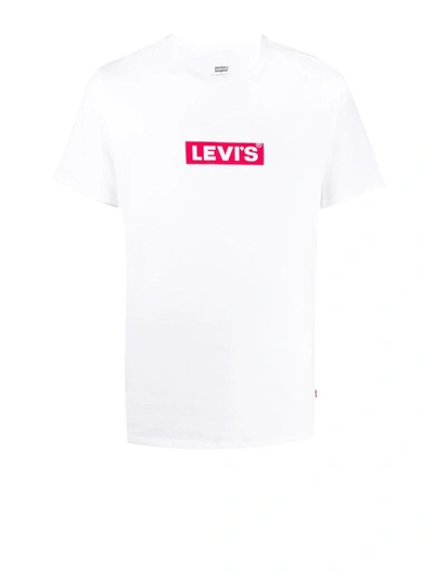 Shop Levi's Men's White Cotton T-shirt