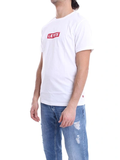 Shop Levi's Men's White Cotton T-shirt