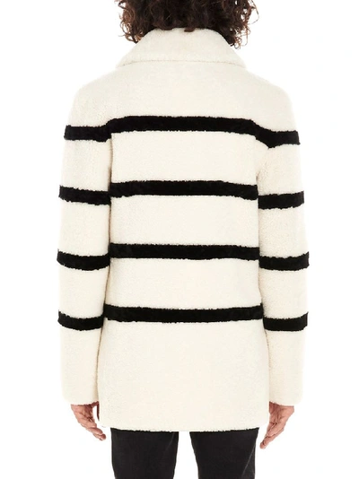 Shop Saint Laurent Men's White Wool Coat